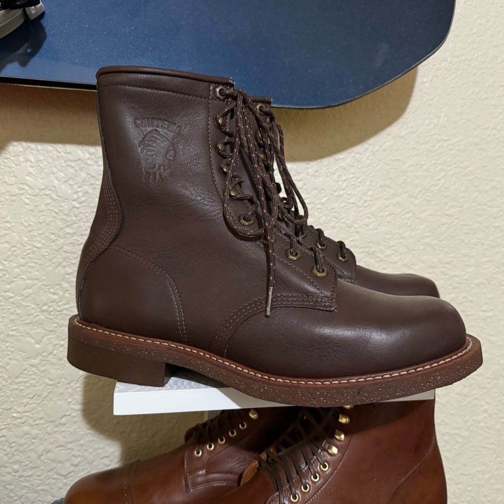 Chippewa Logger 8” Boots 8.5 Brown Leather